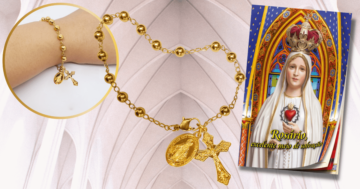 Terço Pulseira com a Medalha Milagrosa